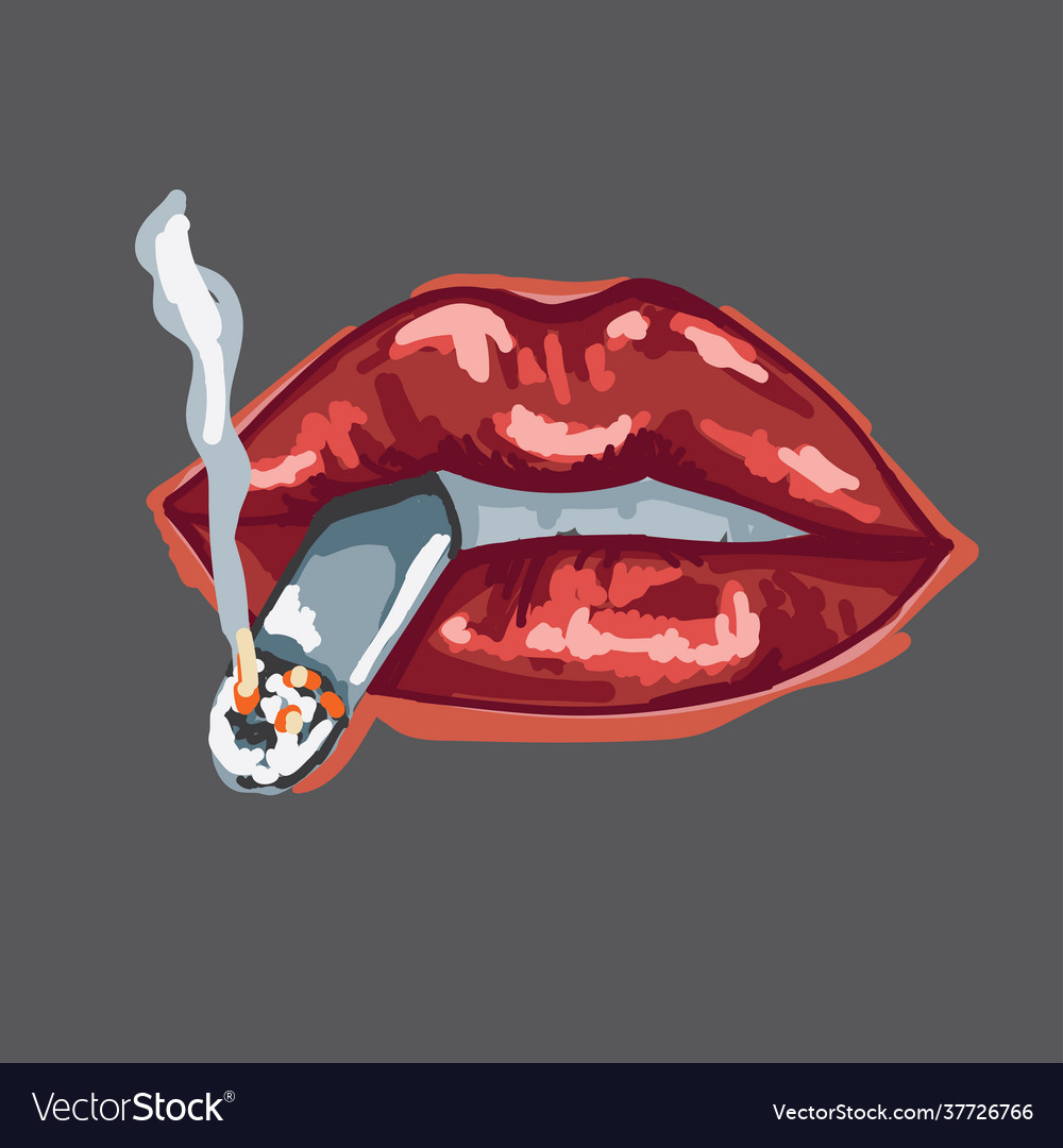 Red lips Royalty Free Vector Image - VectorStock