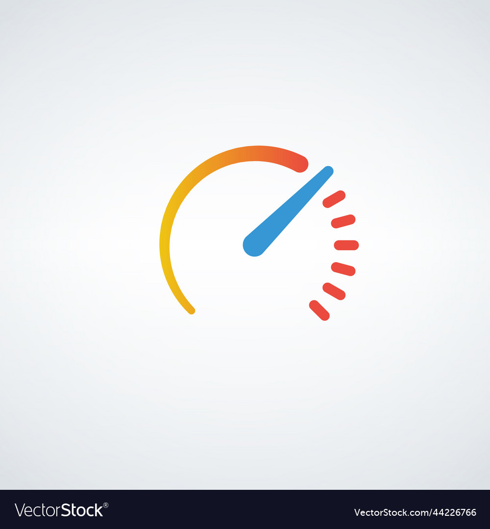 Tachometer speedometer and indicator icon speed