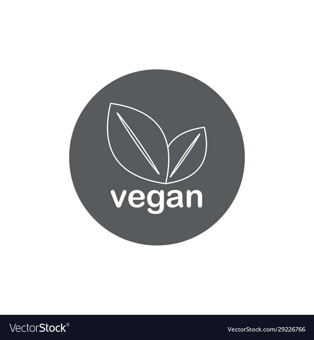 Vegan food icon concept isolated on white