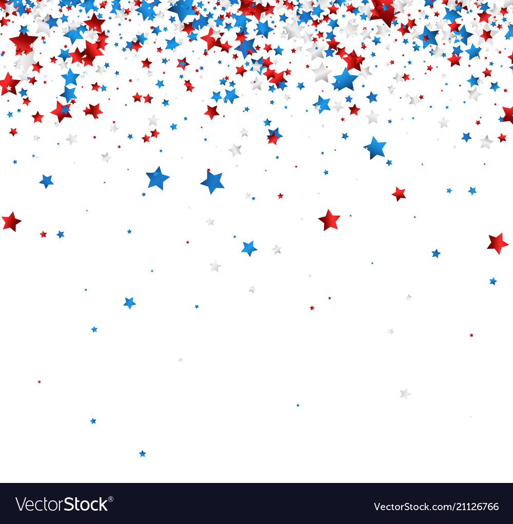 White background with colorful stars Royalty Free Vector