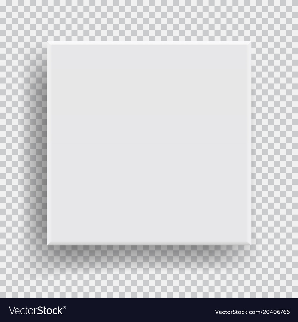 White Box Top View with Shadow