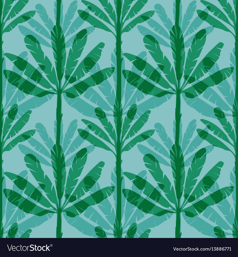 Banana tree seamless pattern