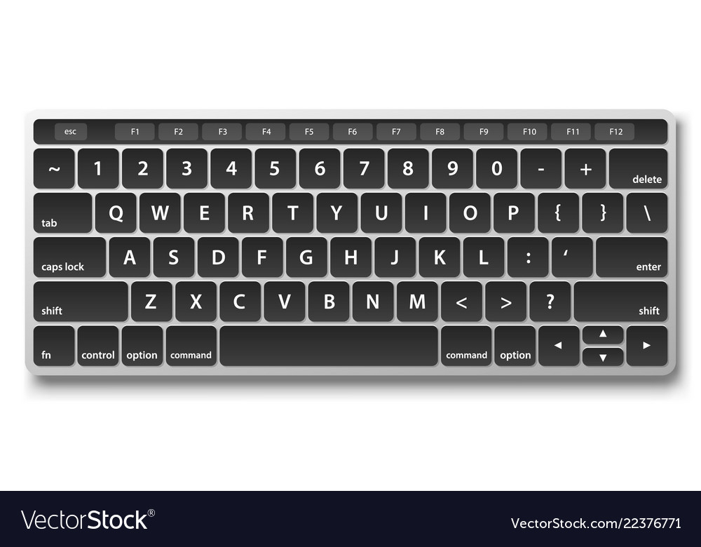 Black Keyboard on White Background