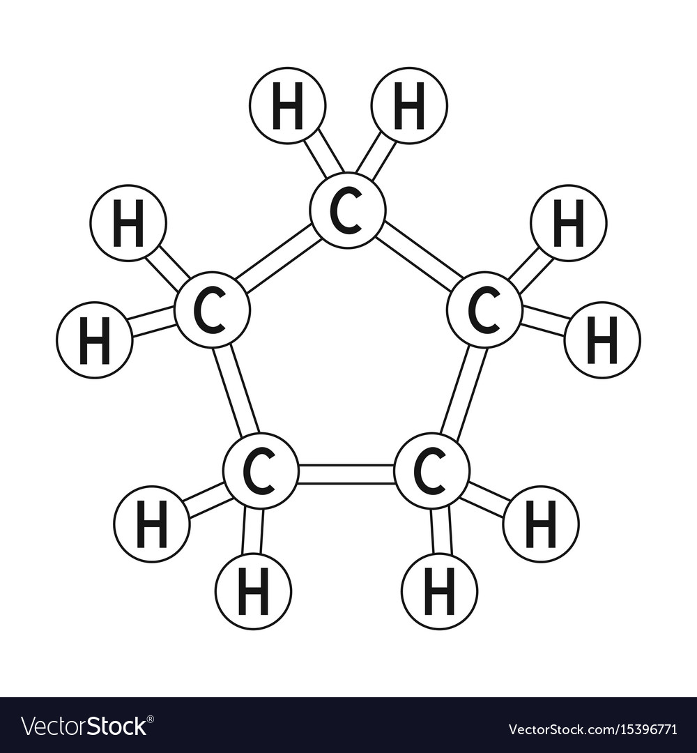 Chemical oil formulaoil single icon in outline Vector Image