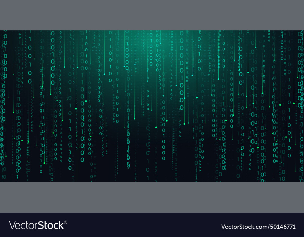 Digital technology hacking binary code futuristic vector image Digital technology hacking binary code futuristic