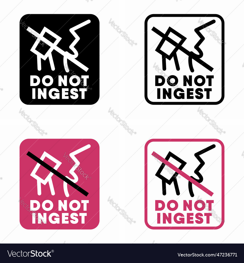 Do not ingest information sign Royalty Free Vector Image