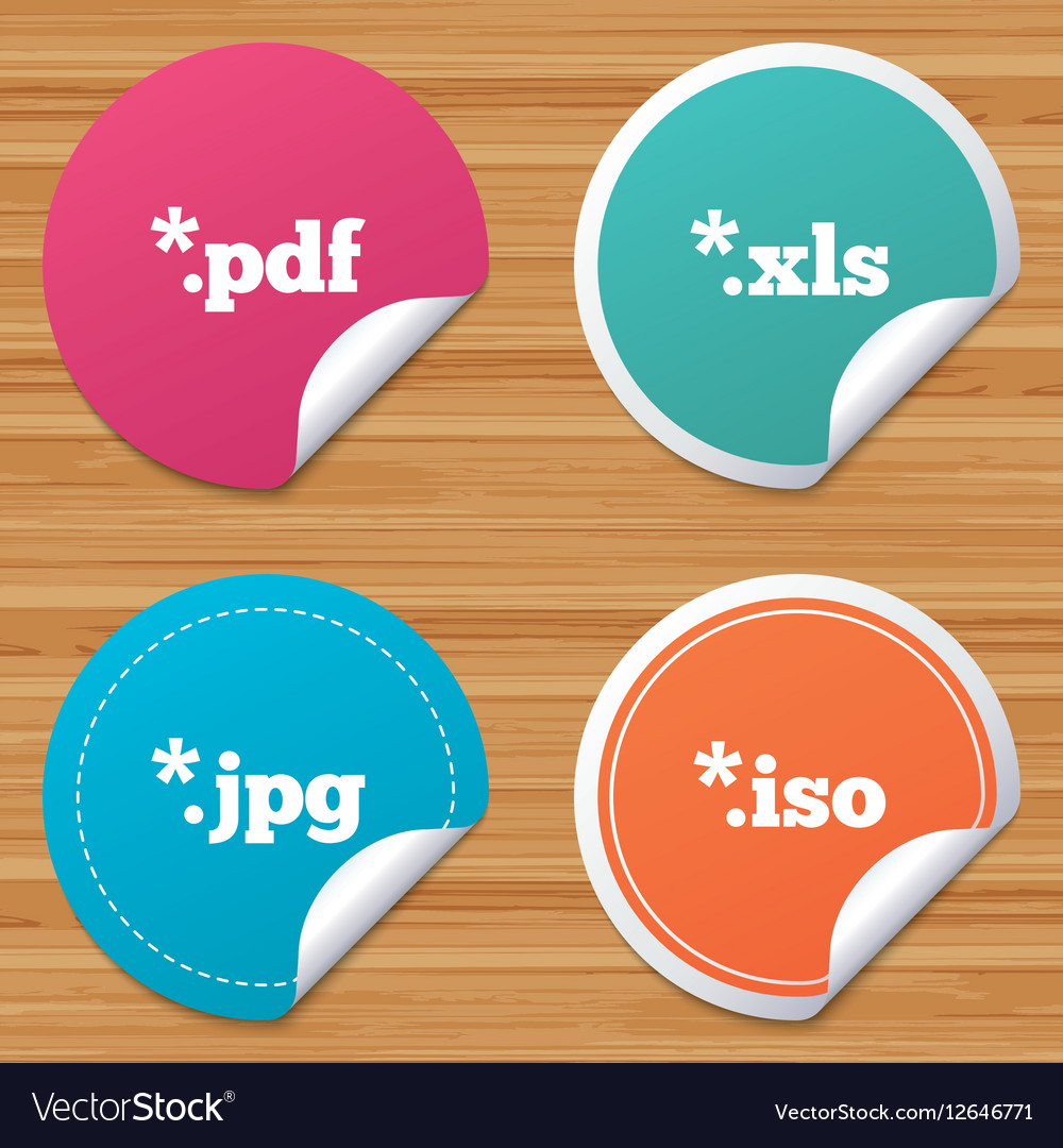 Document signs file extensions symbols