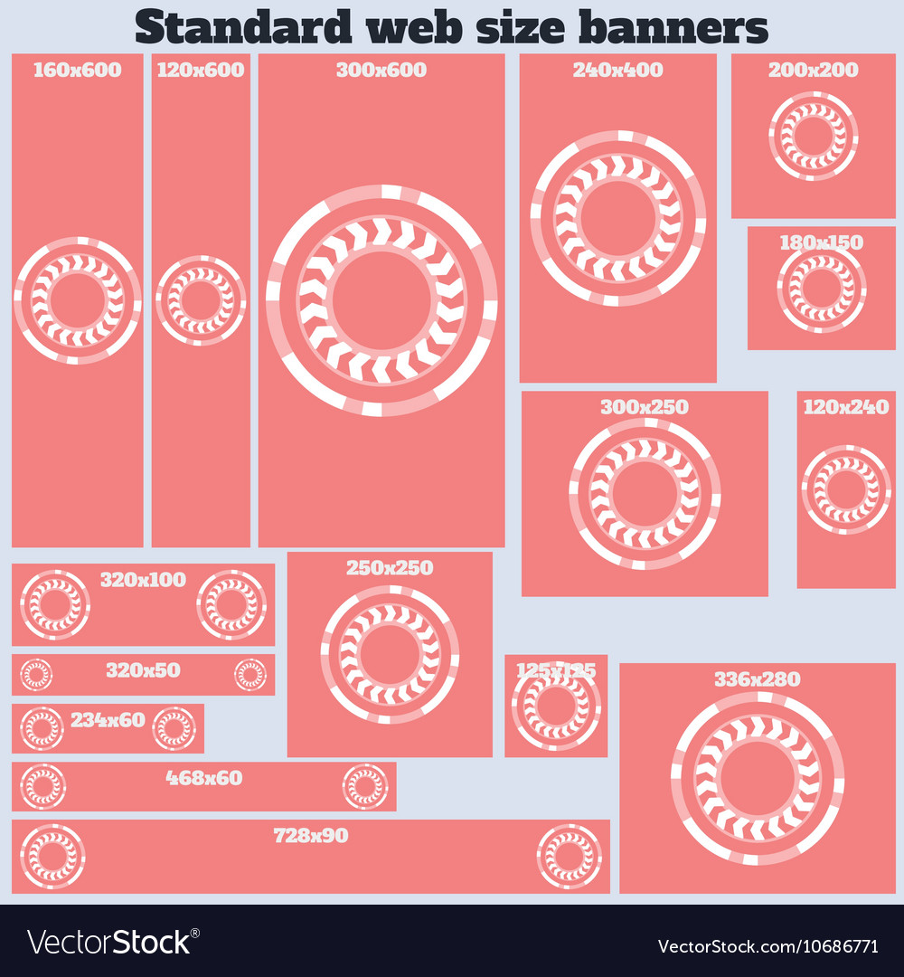 Empty box standard size web banners set