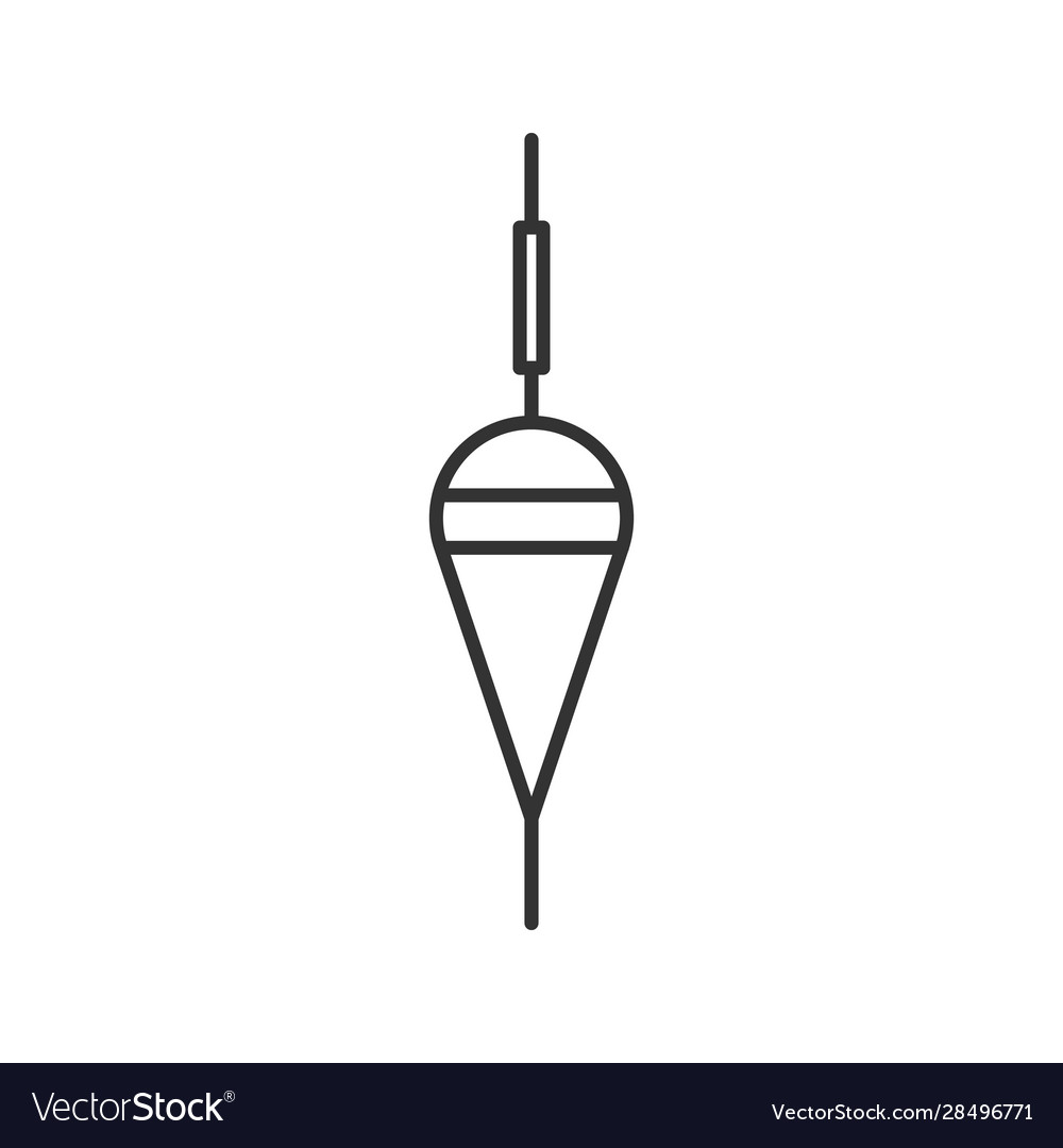 Fishing float linear icon