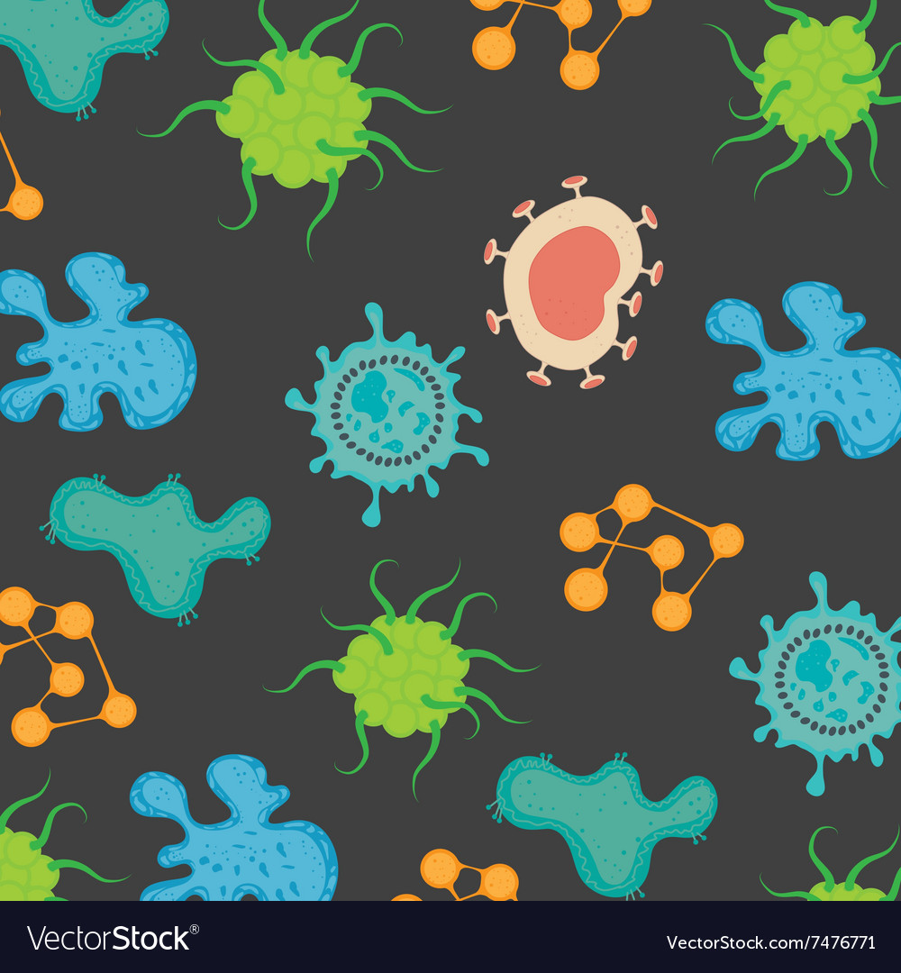 Germs and bacteria cartoon