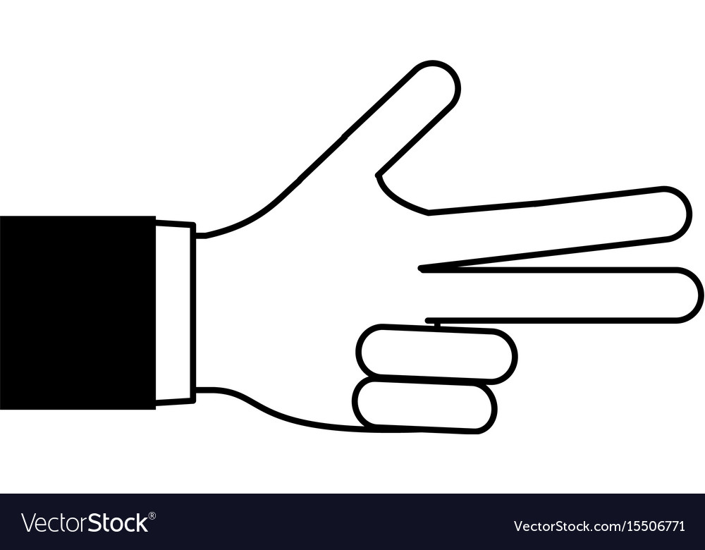 Hand counting with three fingers out icon image