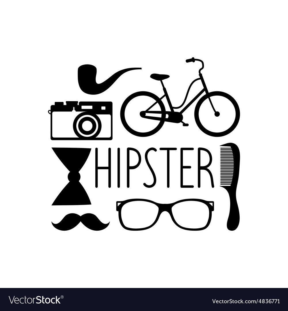 Hipster icon set Royalty Free Vector Image - VectorStock