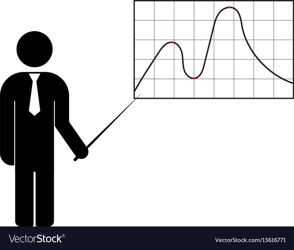 Man standing with a pointer vector image Man standing with a pointer