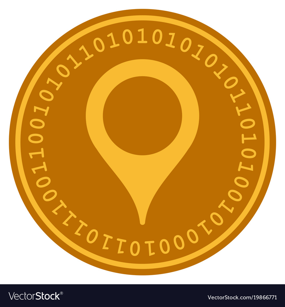 Map pointer digital coin