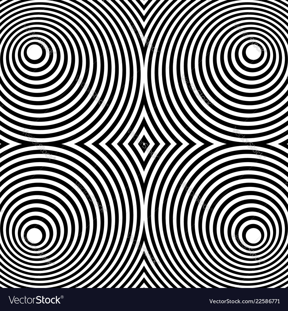 Mirrored symmetrical pattern with concentric