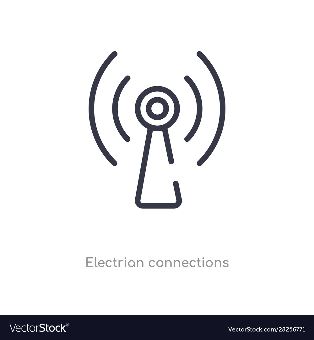 Outline icon isolated line from electrian