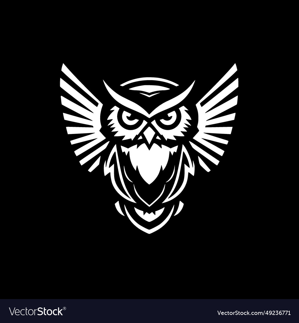 Owl - minimalist and flat logo