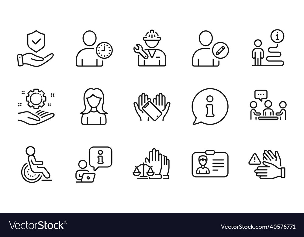 People icons set included icon as disability