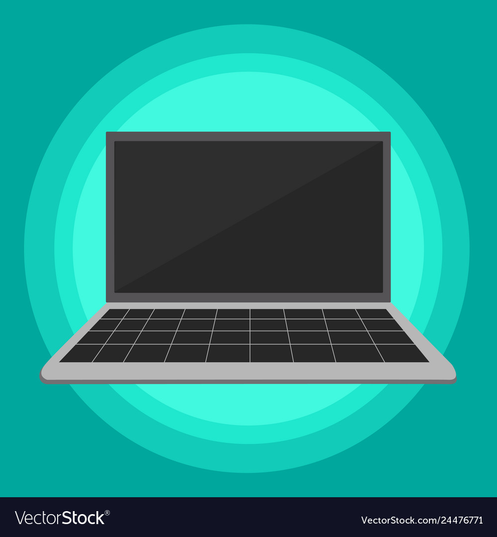 Personal laptop with grid design for keyboard vector image Personal laptop with grid design for keyboard