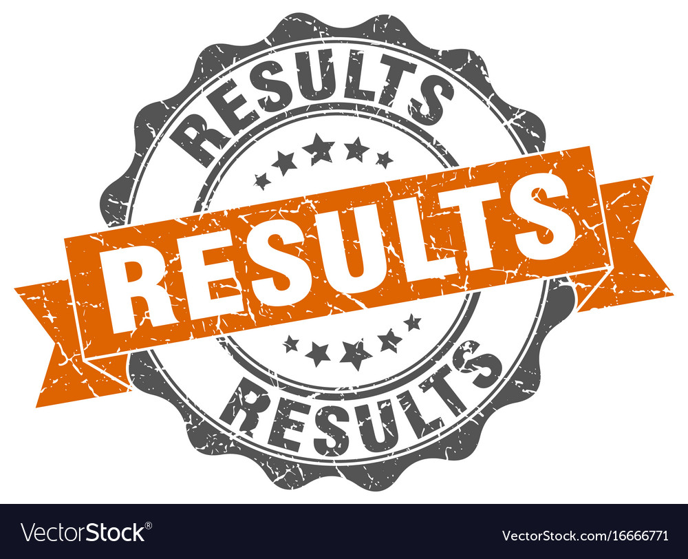 Results stamp sign seal Royalty Free Vector Image