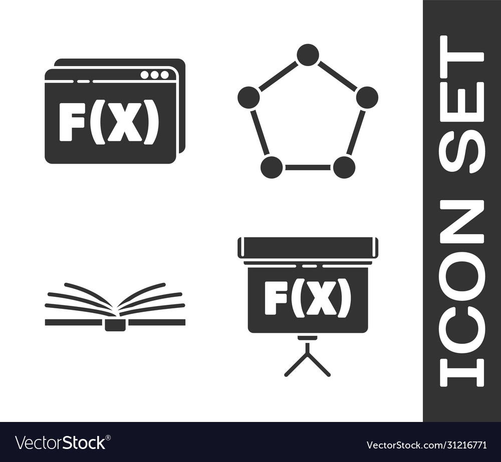 Set chalkboard function mathematical symbol open vector image Set chalkboard function mathematical symbol open
