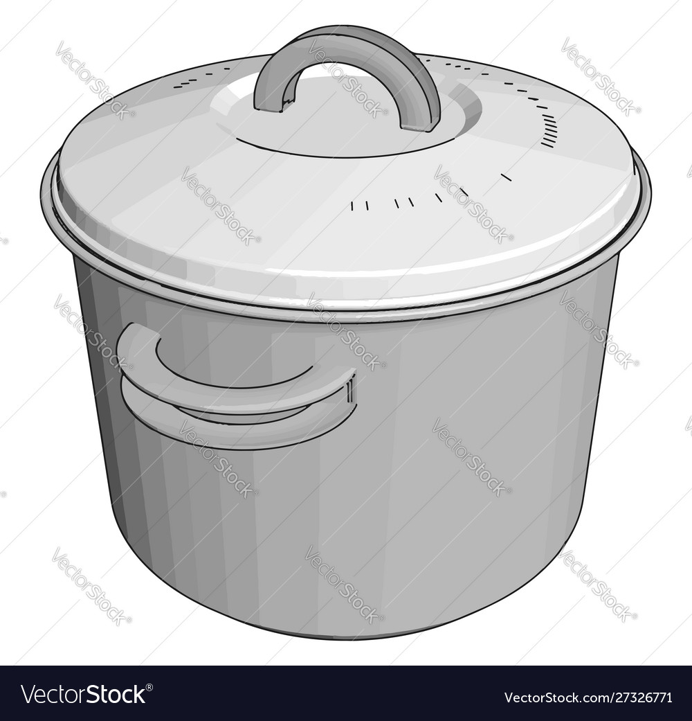 White cookware on background Royalty Free Vector Image