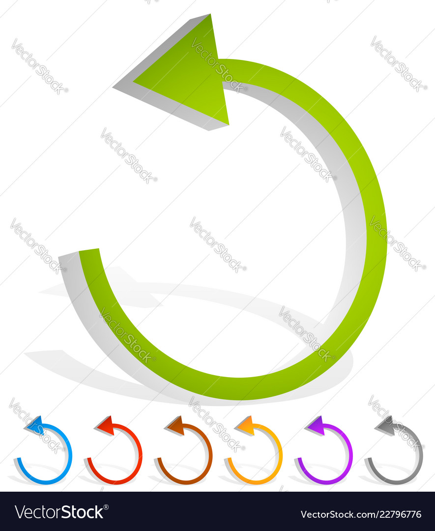 Pfeil nach einem Kreisweg rotieren Kreis vector image Pfeil nach einem Kreisweg rotieren Kreis