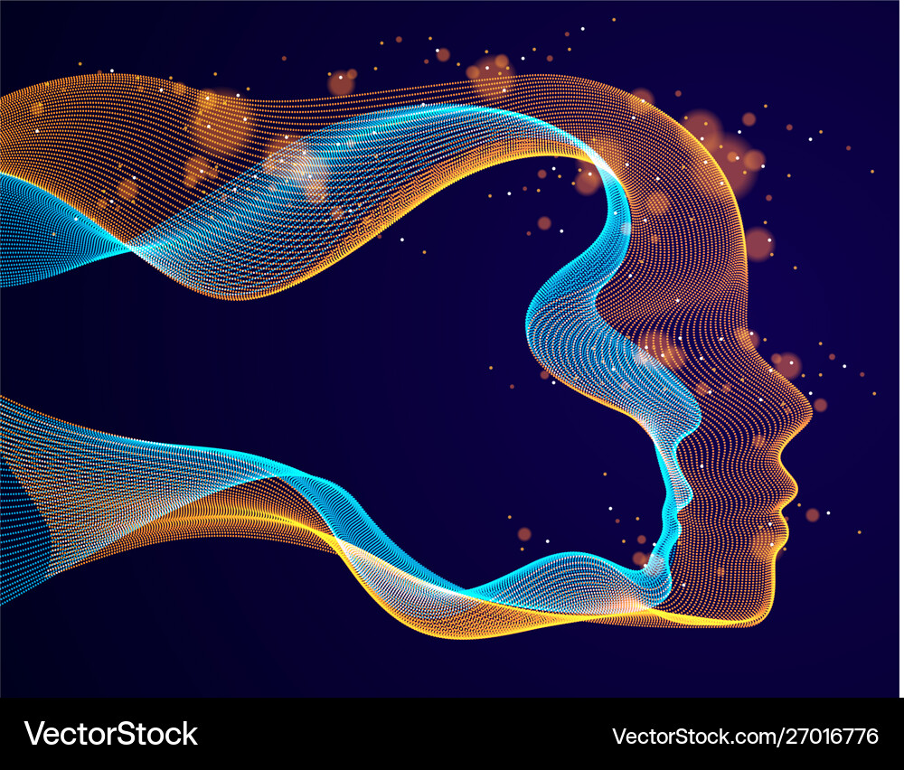 Artificial intelligence abstract artistic human Vector Image