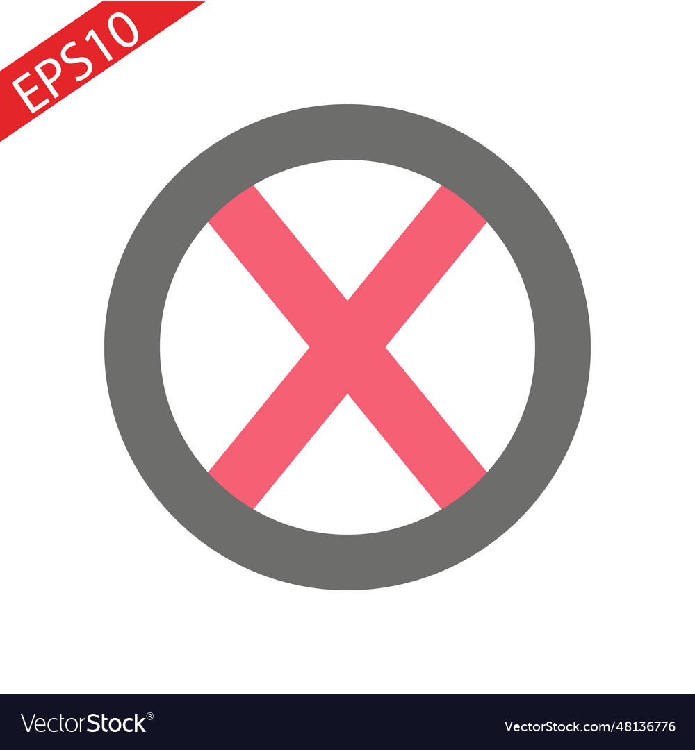 Delete icon button no eps 10