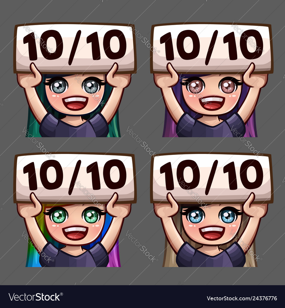 Emotion icons happy ten out of female