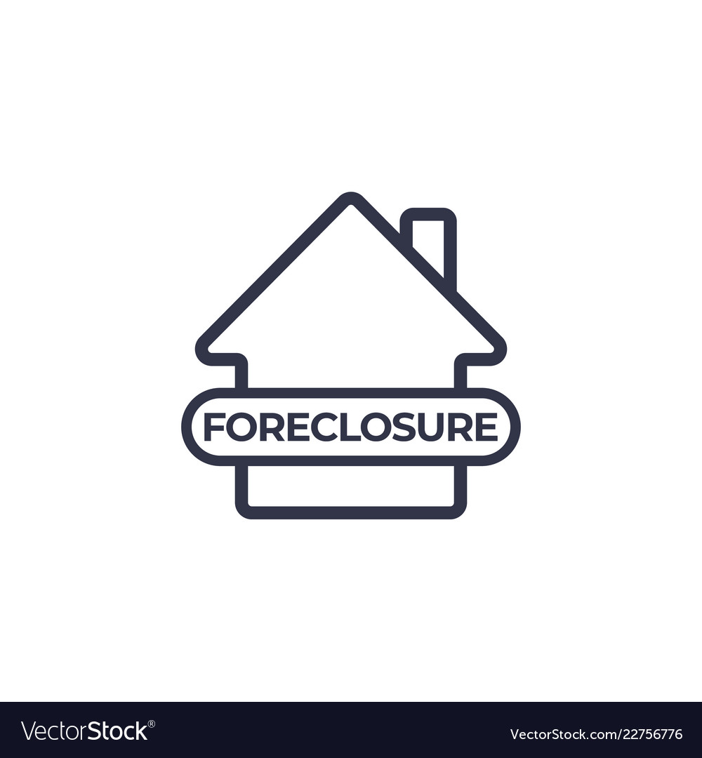 Foreclosure icon on white