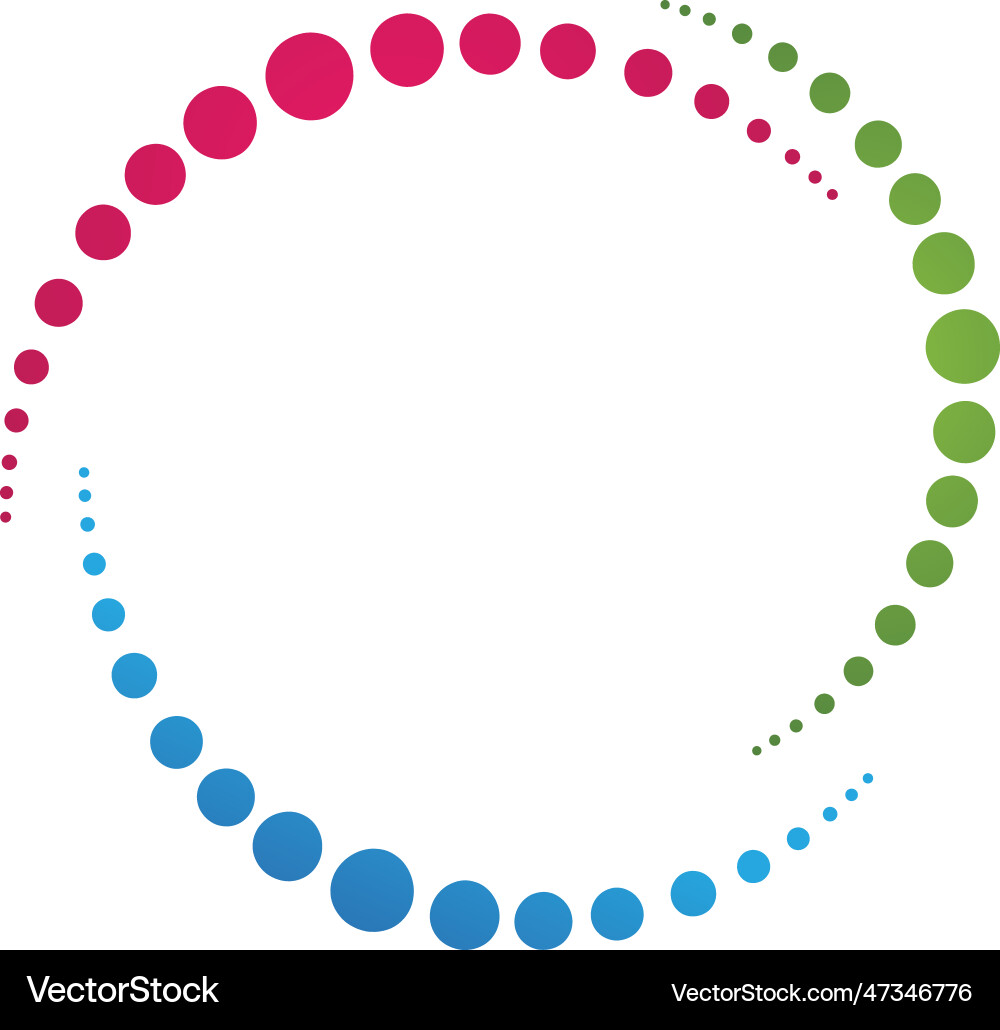 Halftone circle dots Royalty Free Vector Image