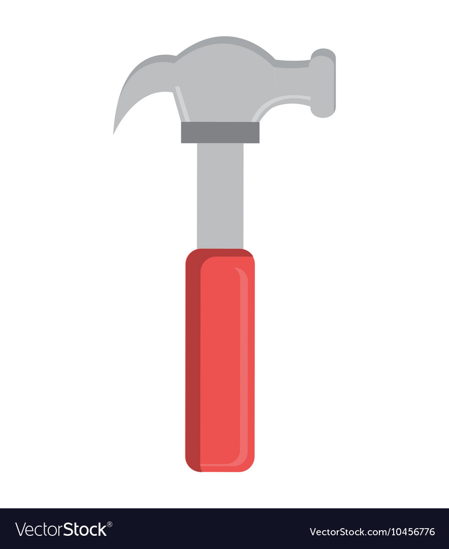 Hammer construction tool device icon