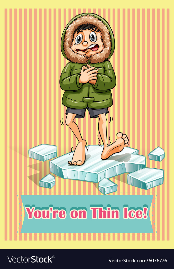 idiom-on-thin-ice-royalty-free-vector-image-vectorstock