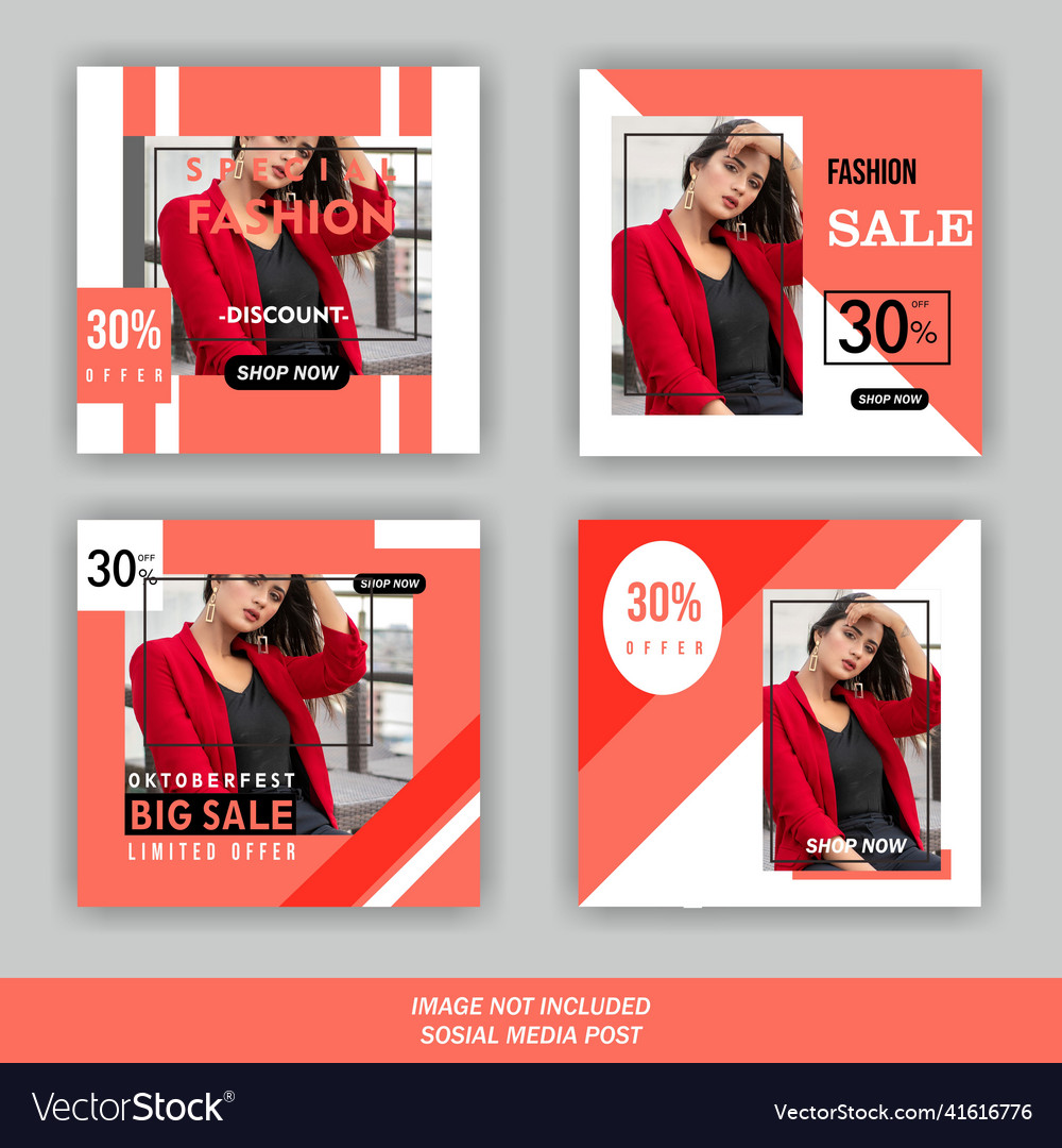 Instagram Stories And Feed Post Bundle Kit Vector Image