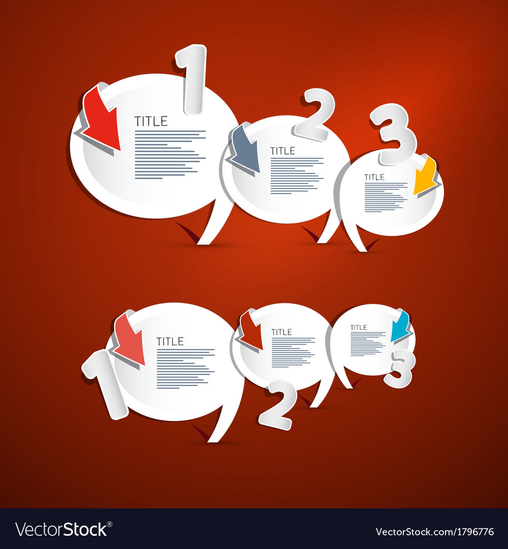 Fortschrittsschritte für Tutorial Infografiken