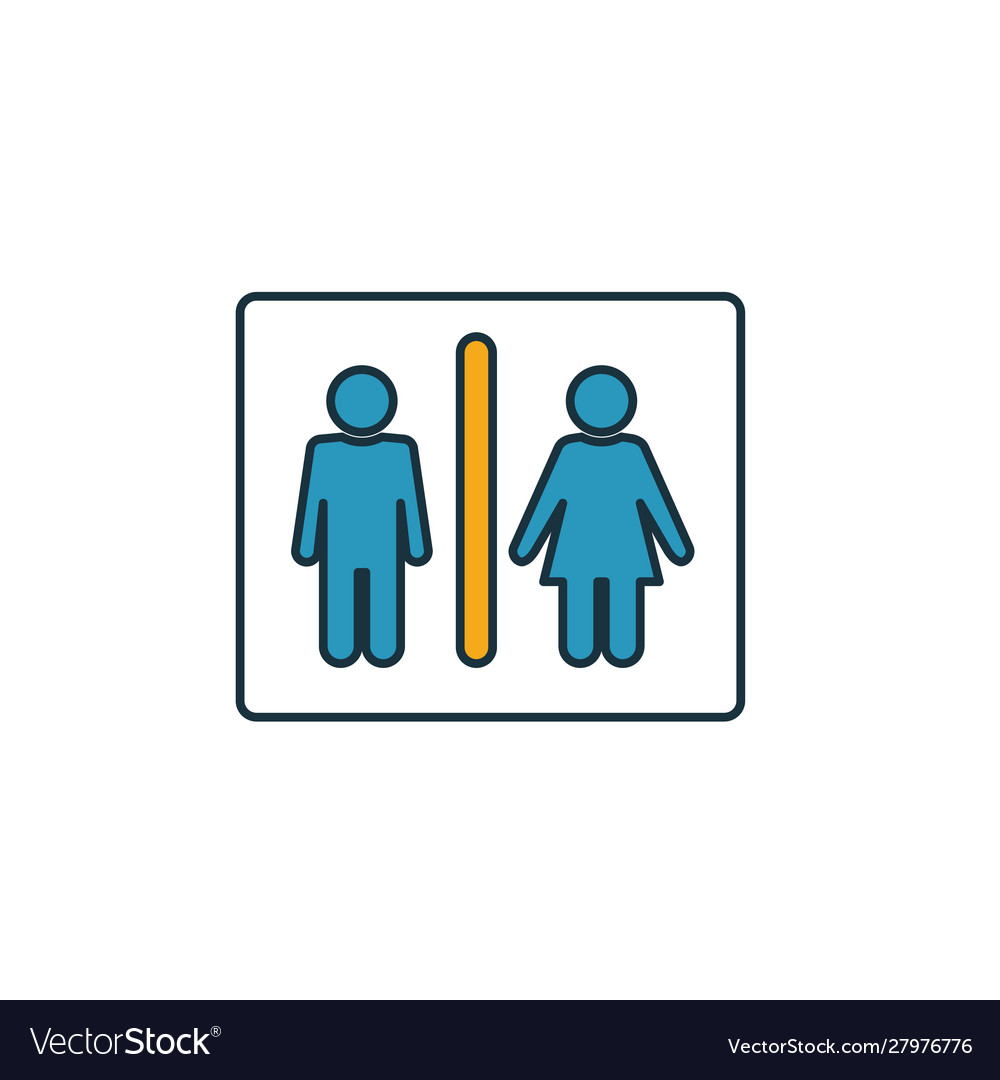 Restroom icon simple element from shopping center