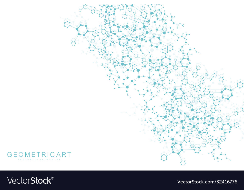Science network pattern connecting lines and dots vector image Science network pattern connecting lines and dots