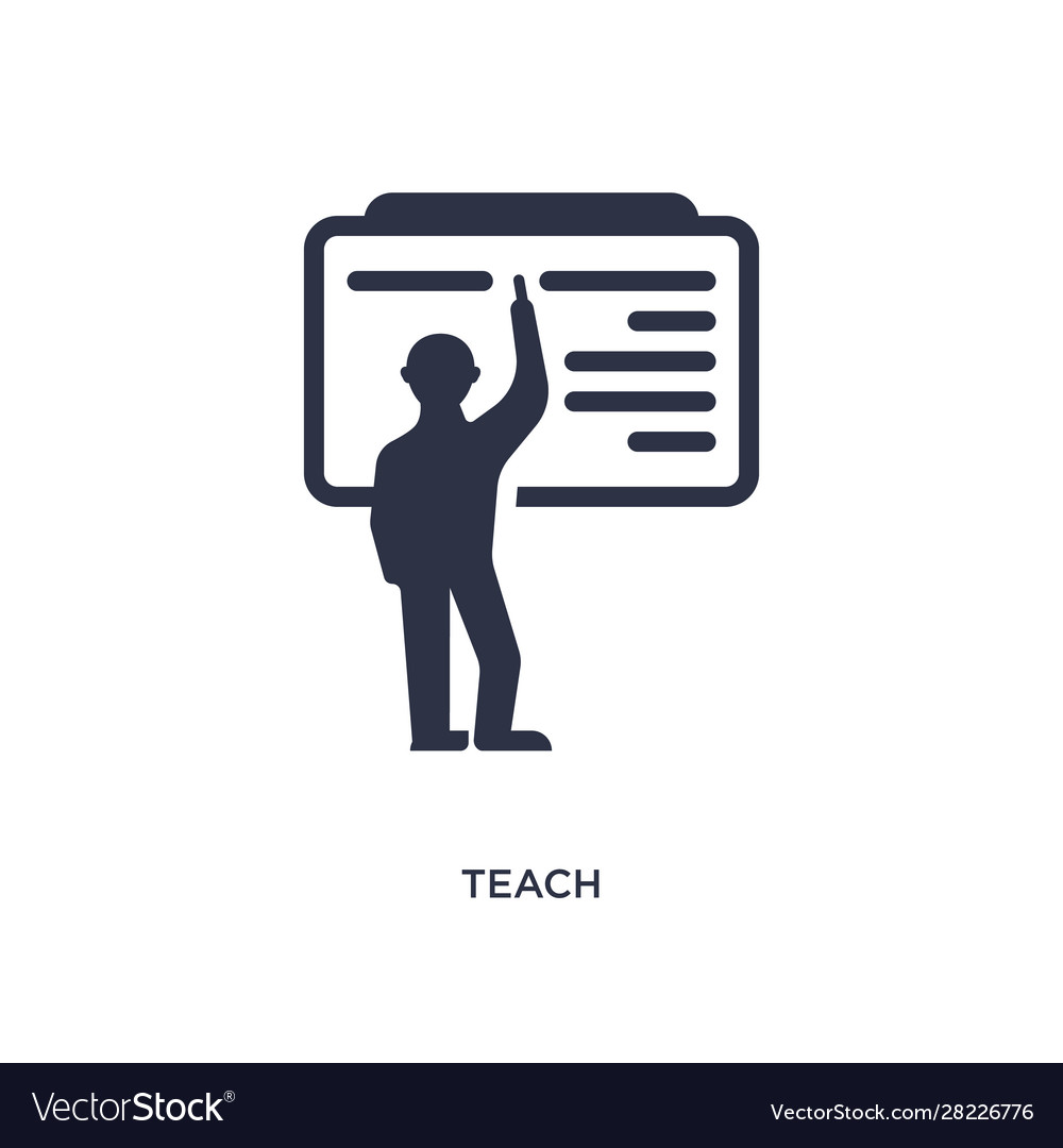 Teach icon on white background simple element