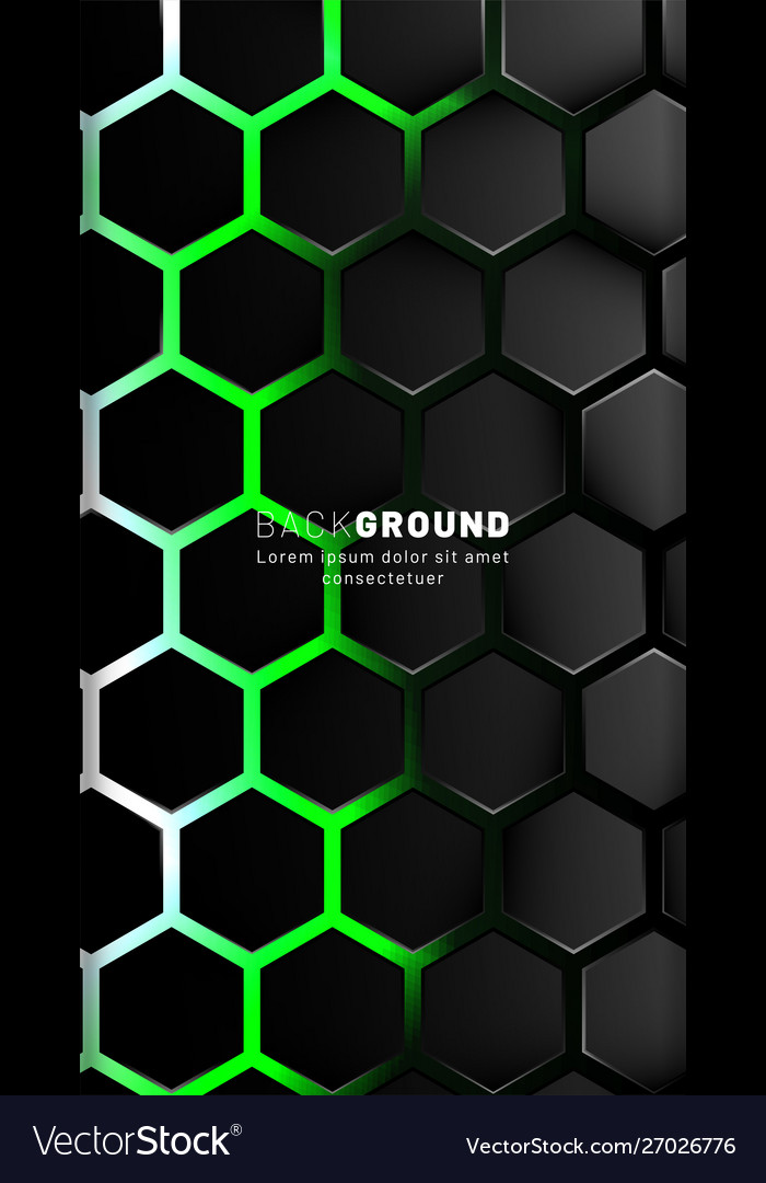 Vertical hexagon background gradient color light Vector Image Vertical hexagon background gradient color light