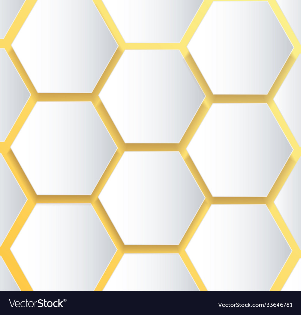 Abstract bee hive hexagon and space background vector image Abstract bee hive hexagon and space background