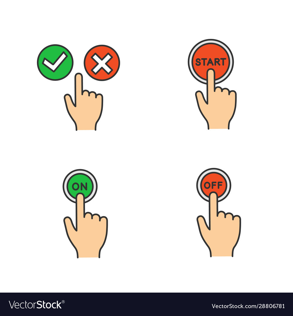 App buttons color icons set vector image App buttons color icons set