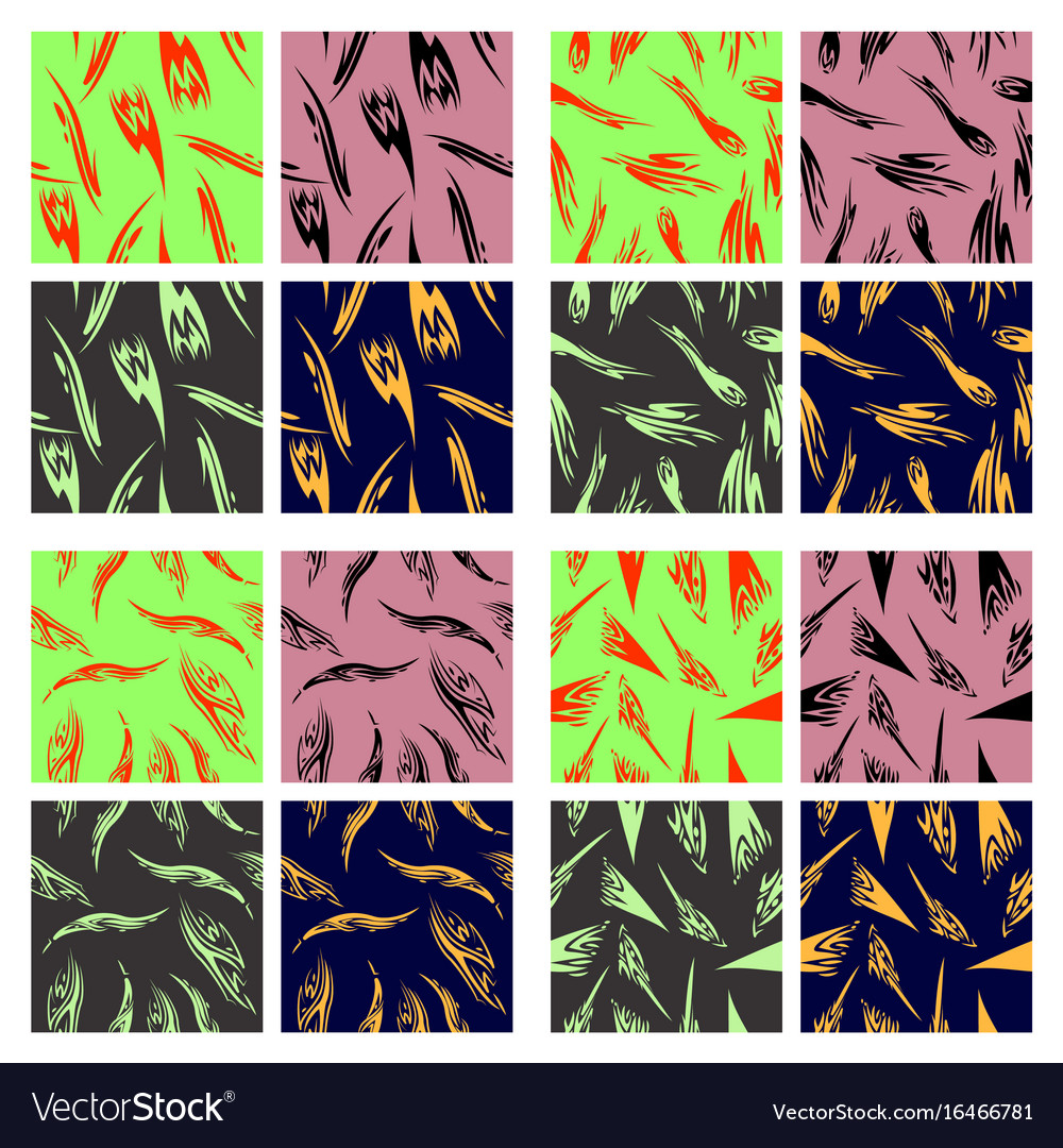 Assembly of patterns in striped style