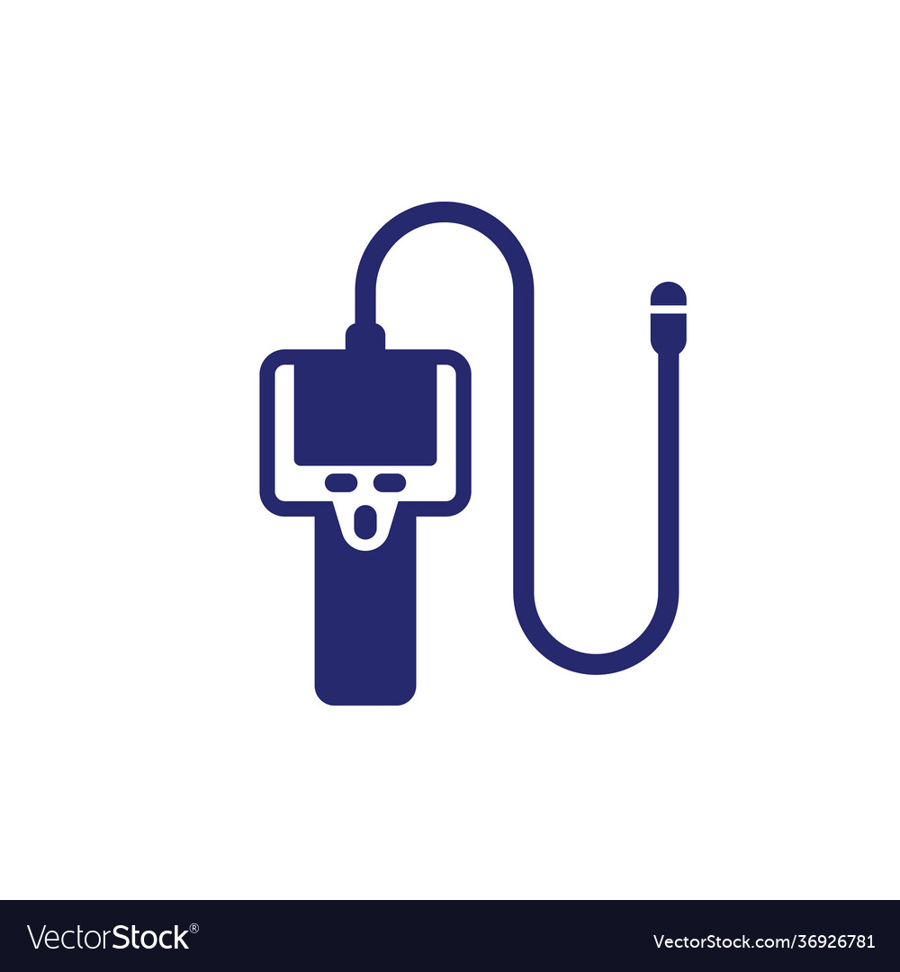 Borescope inspection camera icon on white Vector Image