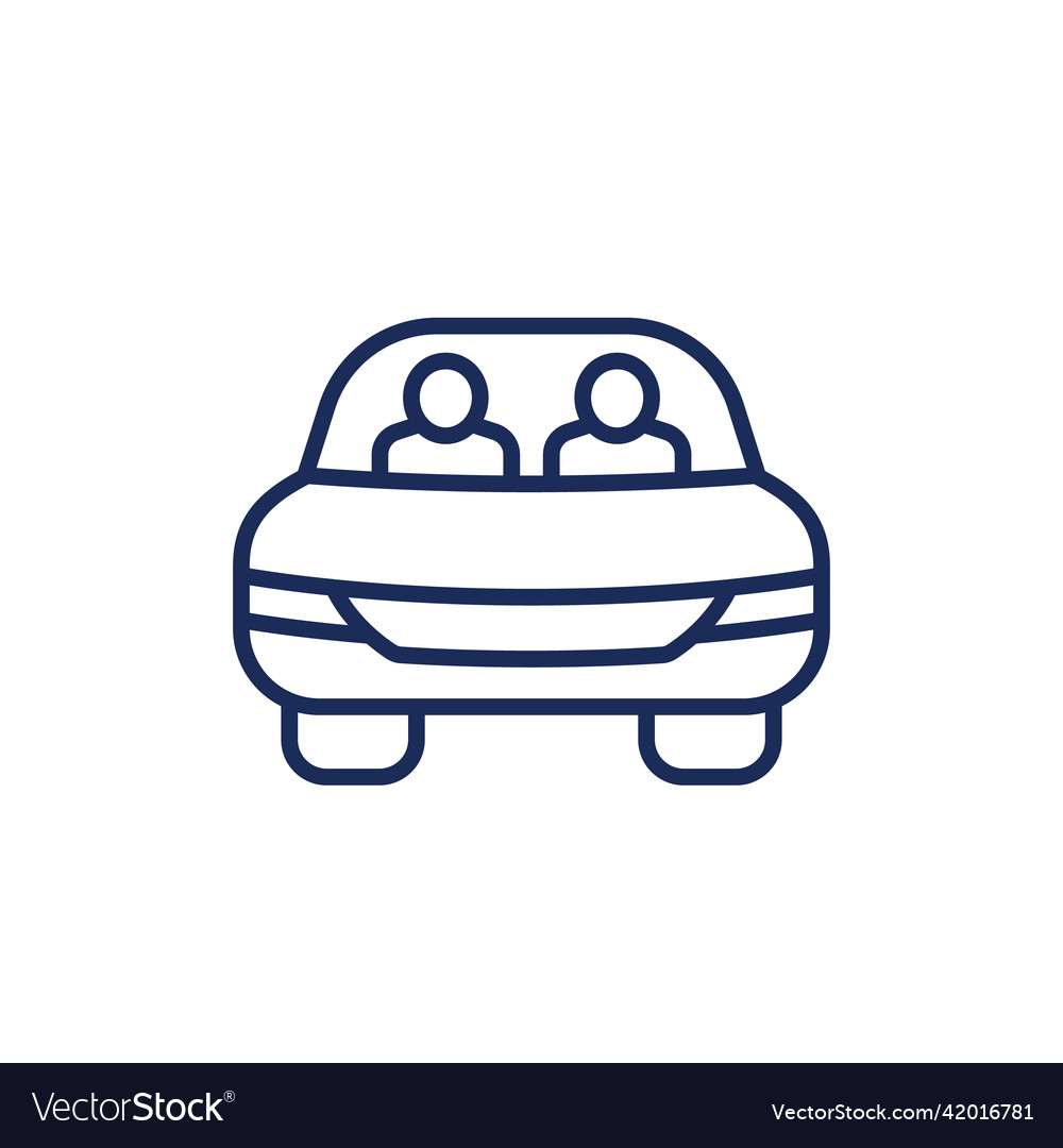 Carpool line icon on white