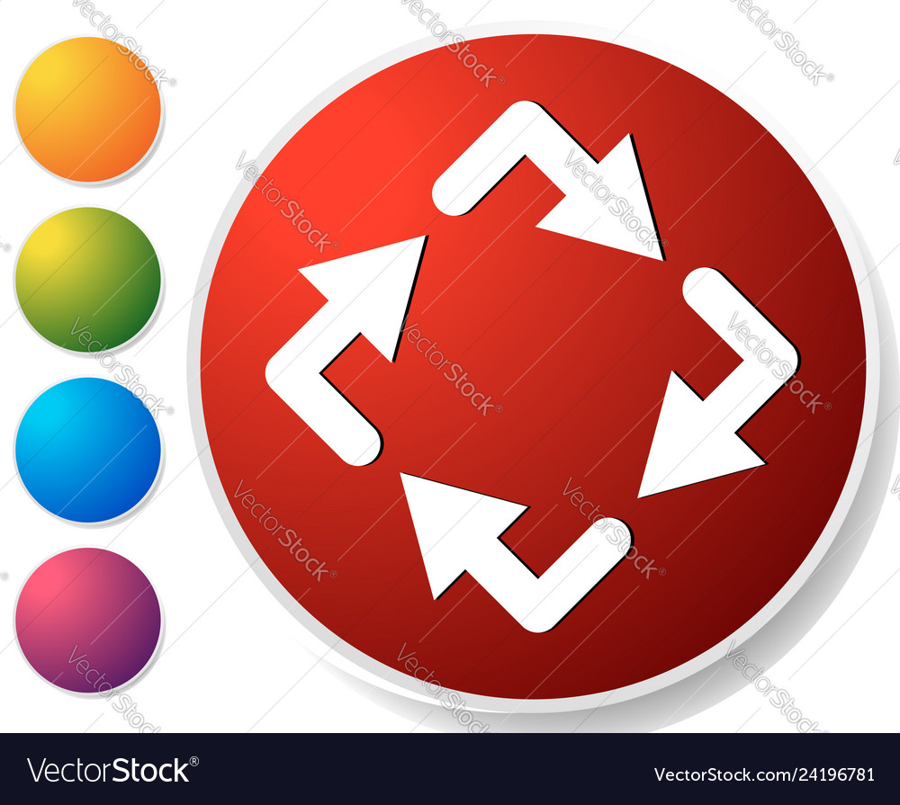 Circular arrows icon rotating clockwise vector image Circular arrows icon rotating clockwise