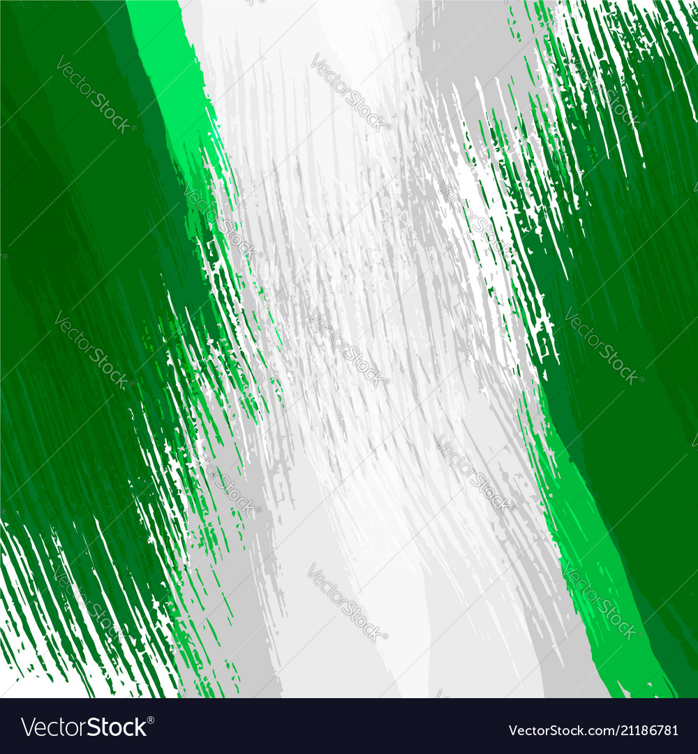 Grunge background in colors of nigerian flag Vector Image