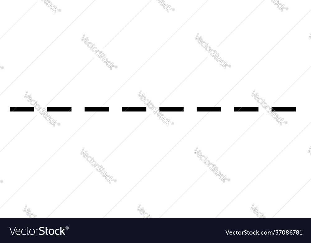Horizontal dashed segmented lines design shape vector image Horizontal dashed segmented lines design shape