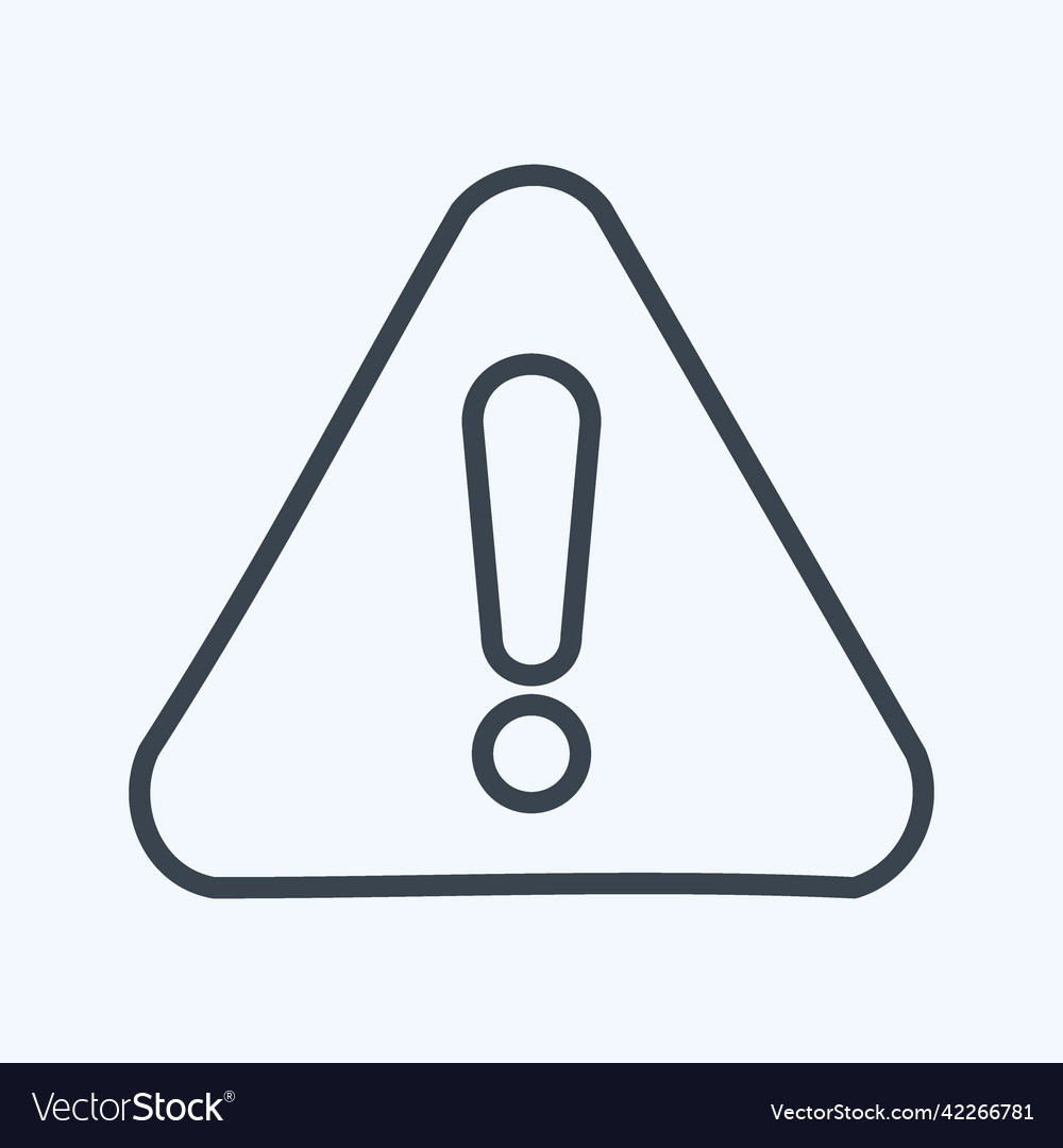 Icon warning sign suitable for programming symbol