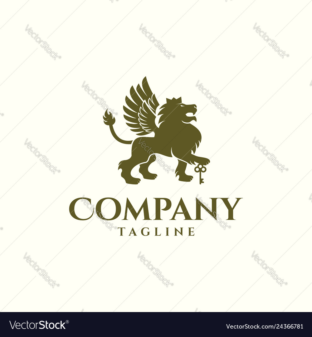 Lion key logo Royalty Free Vector Image - VectorStock